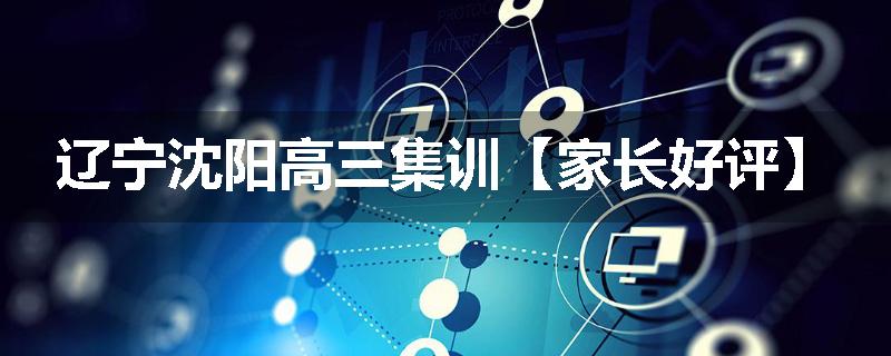 辽宁沈阳高三集训【家长好评】