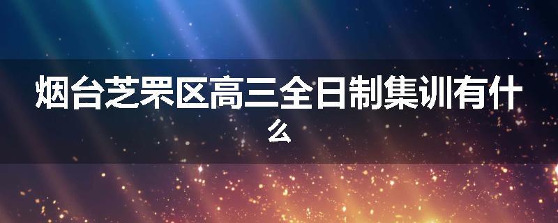 烟台芝罘区高三全日制集训有什么
