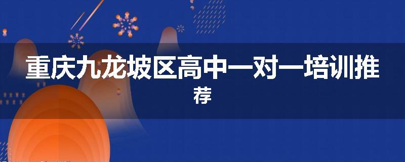 重庆九龙坡区高中一对一培训推荐