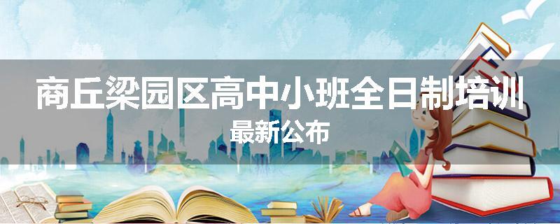 商丘梁园区高中小班全日制培训最新公布
