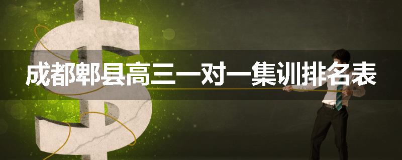 成都郫县高三一对一集训排名表