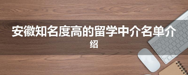 安徽知名度高的留学中介名单介绍