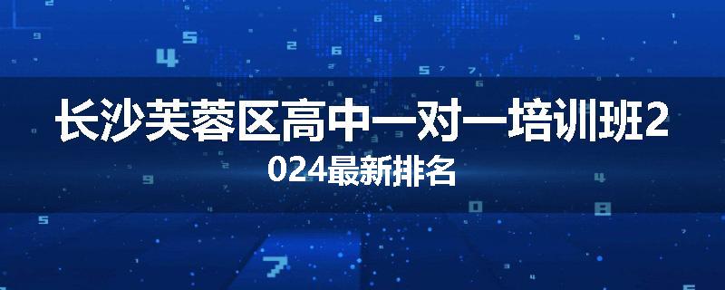 长沙芙蓉区高中一对一培训班2024最新排名