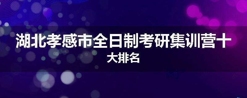 湖北孝感市全日制考研集训营十大排名