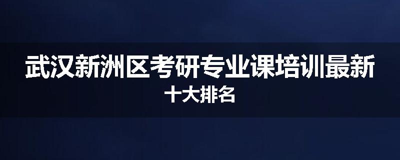 武汉新洲区考研专业课培训最新十大排名
