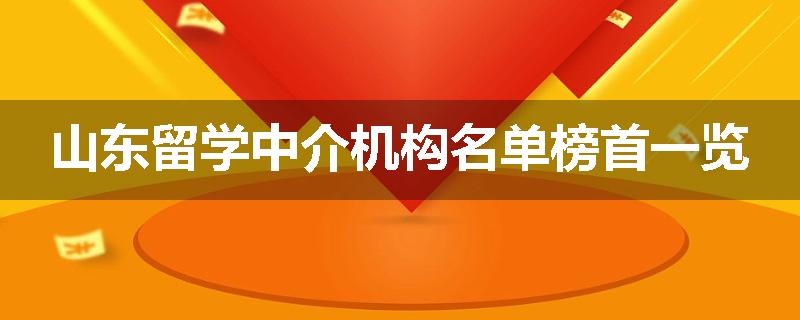 山东留学中介机构名单榜首一览