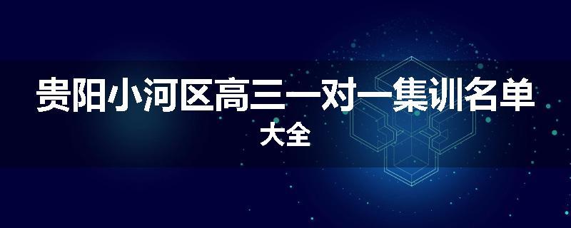 贵阳小河区高三一对一集训名单大全
