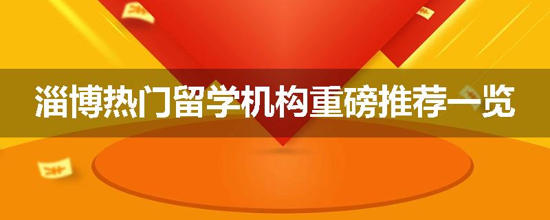 淄博热门留学机构重磅推荐一览
