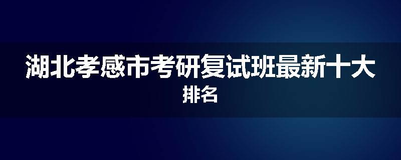 湖北孝感市考研复试班最新十大排名