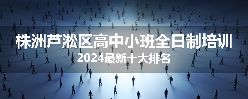 株洲芦淞区高中小班全日制培训2024最新十大排名