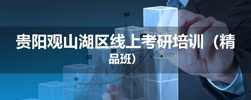 贵阳观山湖区线上考研培训（精品班）