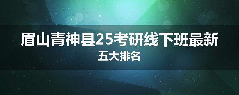 眉山青神县25考研线下班最新五大排名