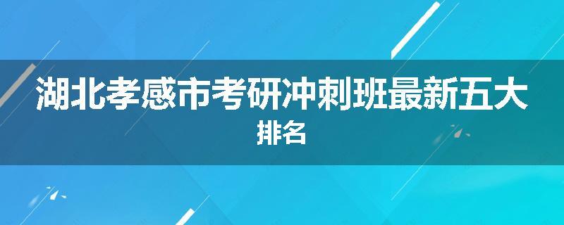 湖北孝感市考研冲刺班最新五大排名