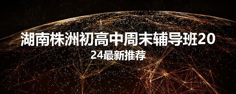 湖南株洲初高中周末辅导班2024最新推荐