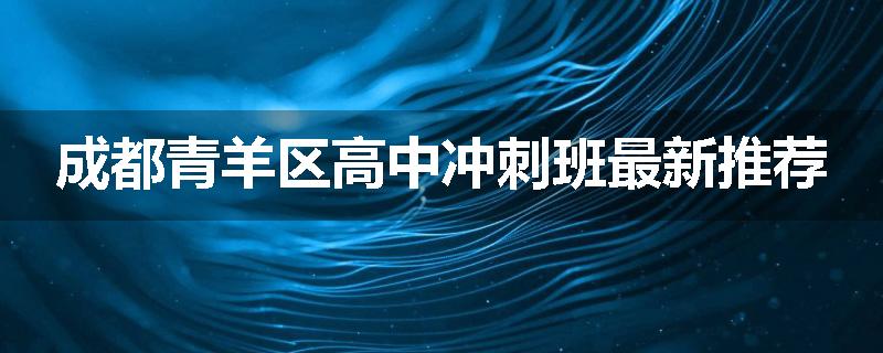 成都青羊区高中冲刺班最新推荐