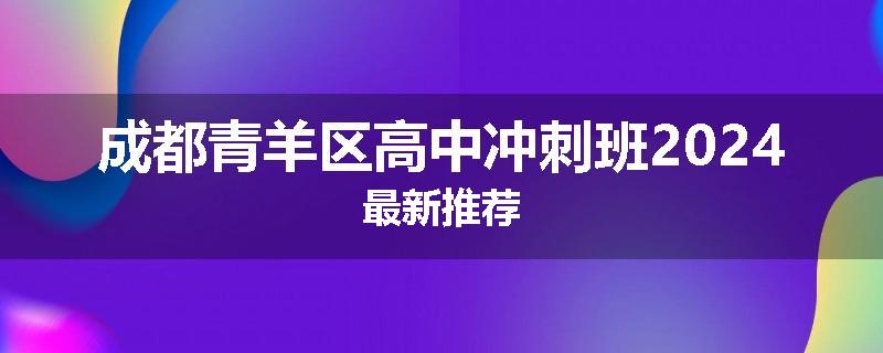 成都青羊区高中冲刺班2024最新推荐