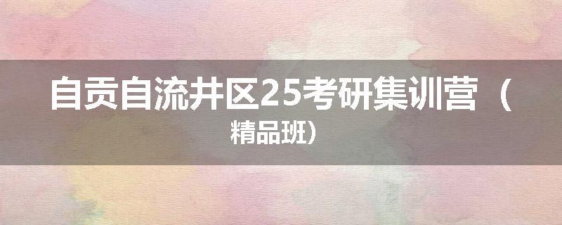 自贡自流井区25考研集训营（精品班）