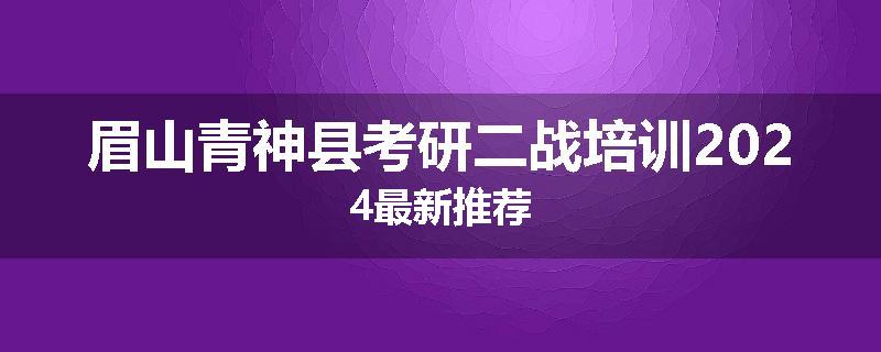 眉山青神县考研二战培训2024最新推荐