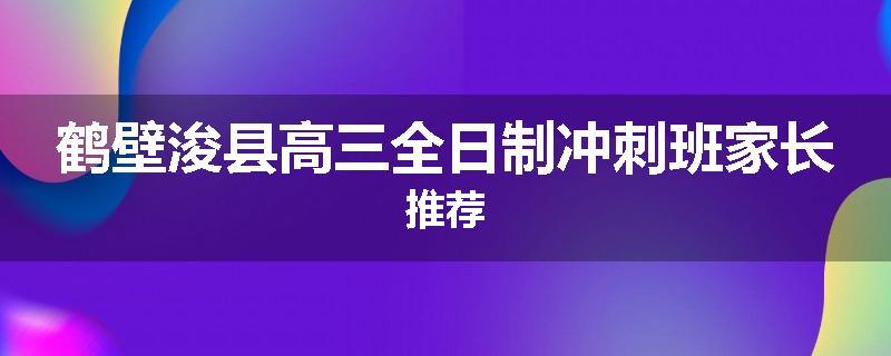 鹤壁浚县高三全日制冲刺班家长推荐