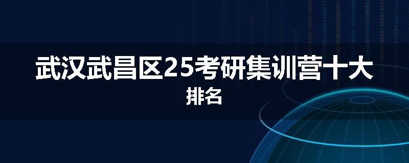武汉武昌区25考研集训营十大排名
