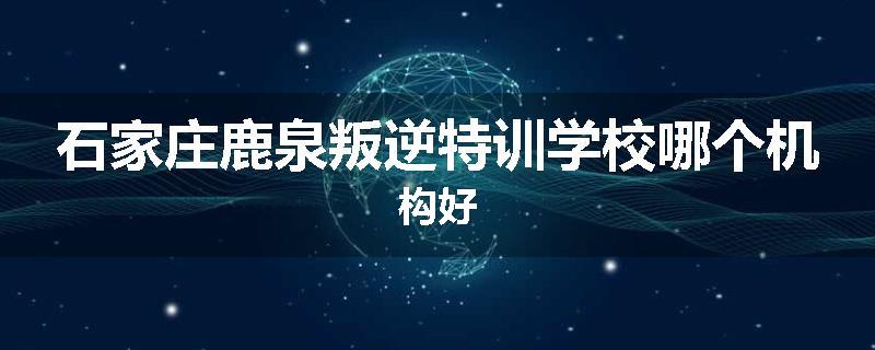石家庄鹿泉叛逆特训学校哪个机构好