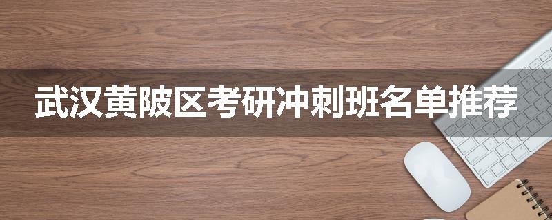 武汉黄陂区考研冲刺班名单推荐