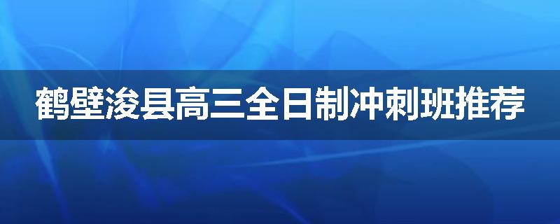 鹤壁浚县高三全日制冲刺班推荐