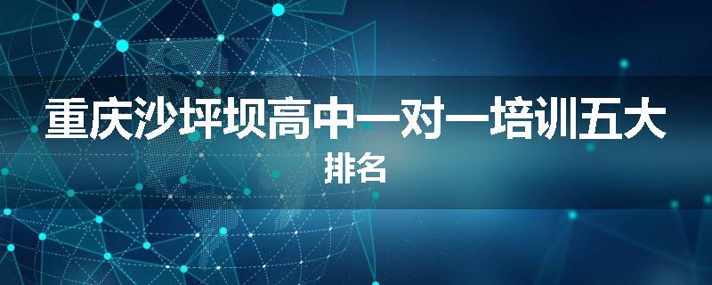 重庆沙坪坝高中一对一培训五大排名
