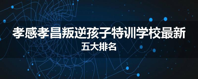 孝感孝昌叛逆孩子特训学校最新五大排名