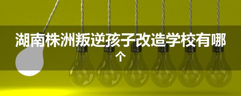 湖南株洲叛逆孩子改造学校有哪个