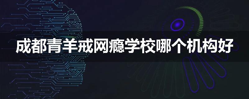 成都青羊戒网瘾学校哪个机构好