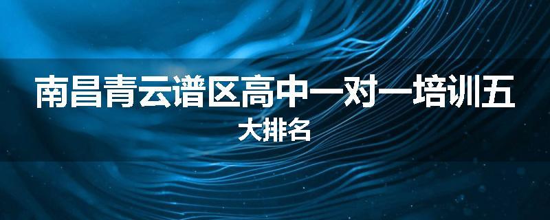 南昌青云谱区高中一对一培训五大排名