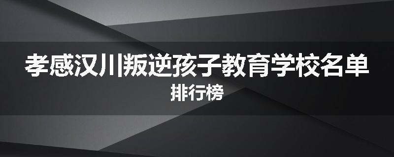孝感汉川叛逆孩子教育学校名单排行榜