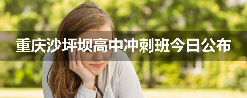 重庆沙坪坝高中冲刺班今日公布