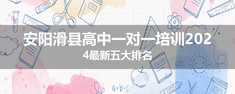 安阳滑县高中一对一培训2024最新五大排名