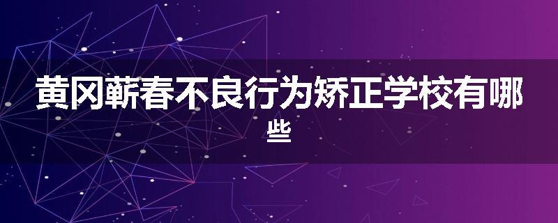 黄冈蕲春不良行为矫正学校有哪些