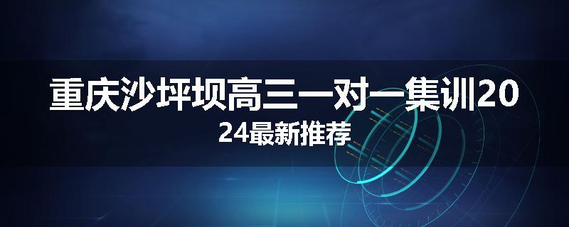 重庆沙坪坝高三一对一集训2024最新推荐
