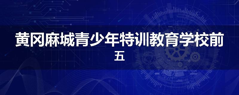 黄冈麻城青少年特训教育学校前五