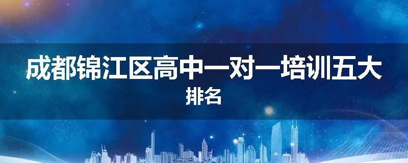 成都锦江区高中一对一培训五大排名