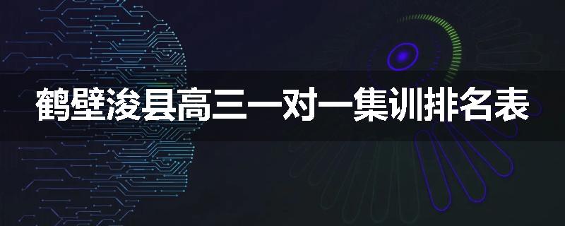 鹤壁浚县高三一对一集训排名表