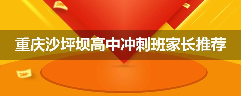 重庆沙坪坝高中冲刺班家长推荐