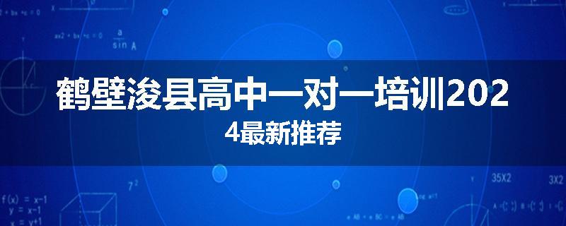 鹤壁浚县高中一对一培训2024最新推荐