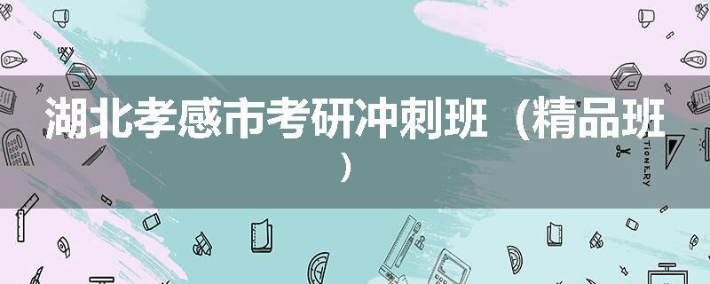 湖北孝感市考研冲刺班（精品班）