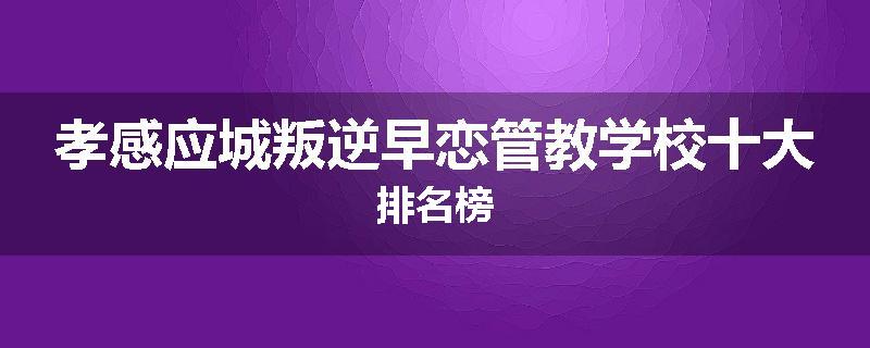 孝感应城叛逆早恋管教学校十大排名榜