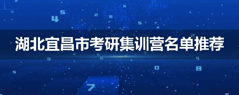 湖北宜昌市考研集训营名单推荐
