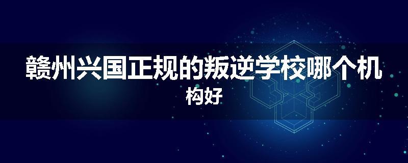 赣州兴国正规的叛逆学校哪个机构好