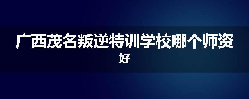 广西茂名叛逆特训学校哪个师资好