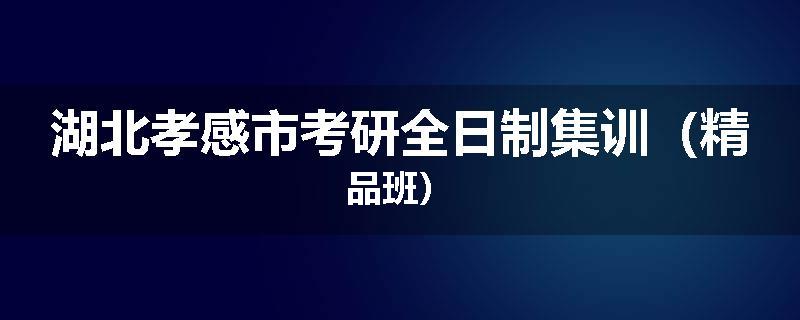 湖北孝感市考研全日制集训（精品班）