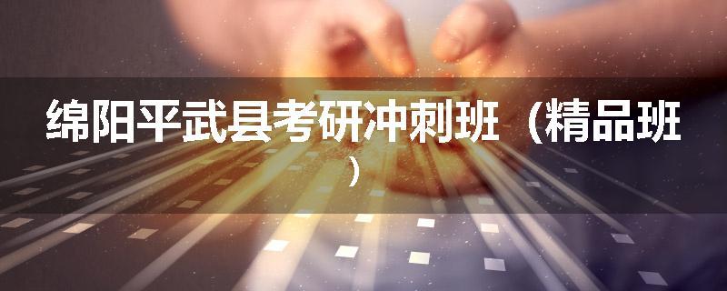 绵阳平武县考研冲刺班(精品班)