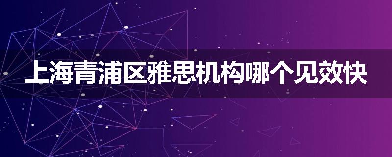 上海青浦区雅思机构哪个见效快